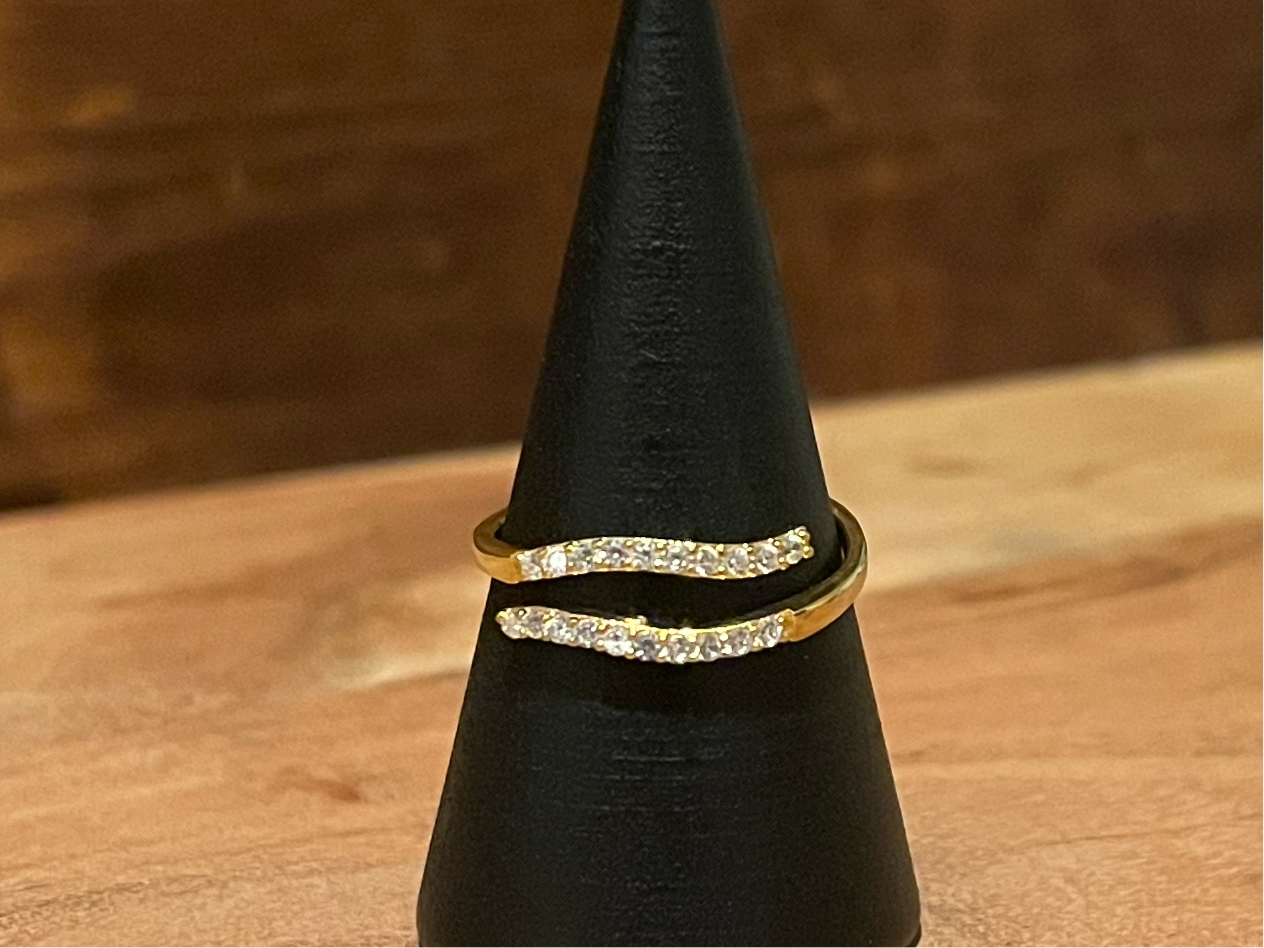 Open Micro Pave Ring-Adjustable