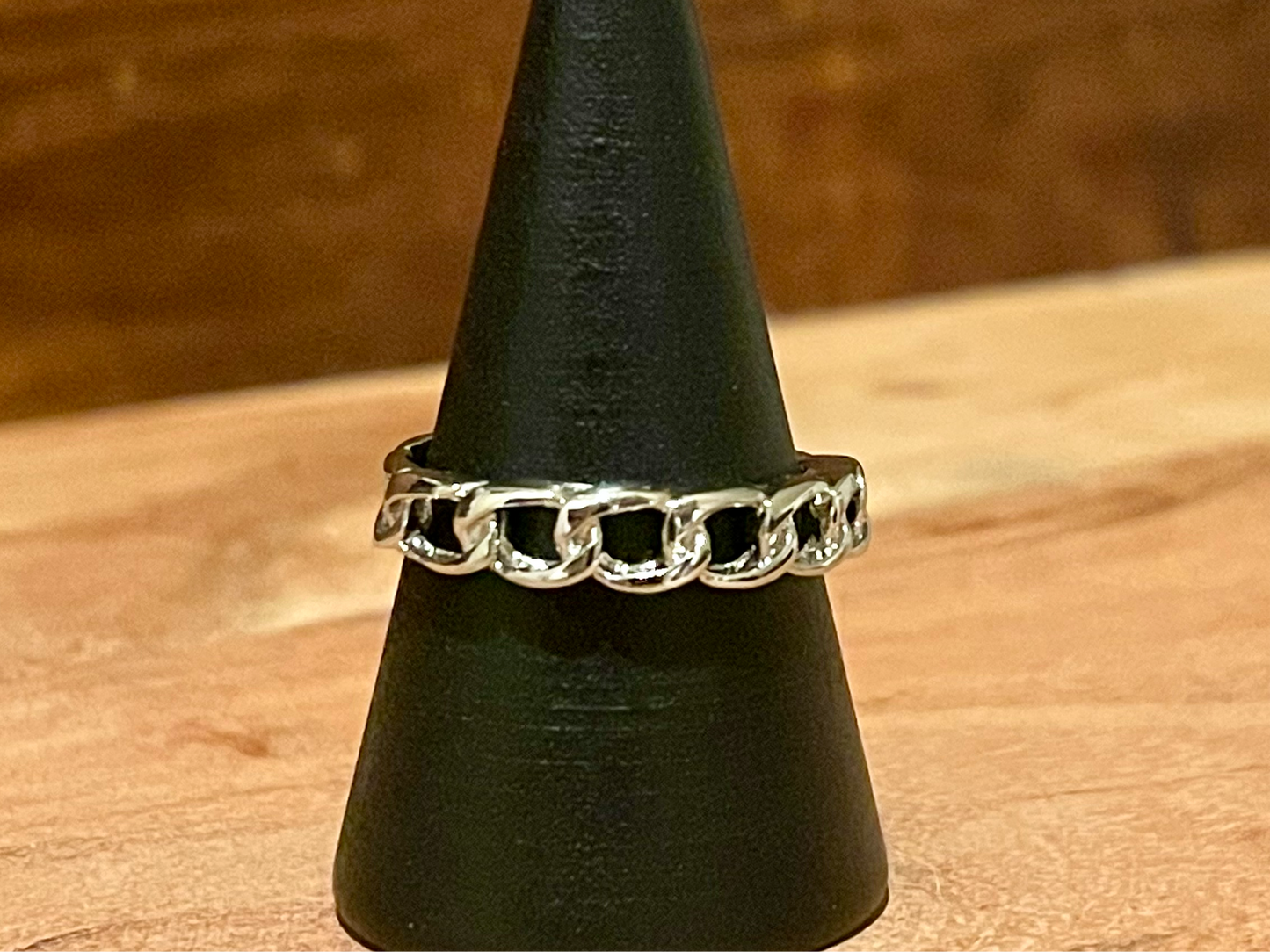 Silver Chain Ring-Adjustable