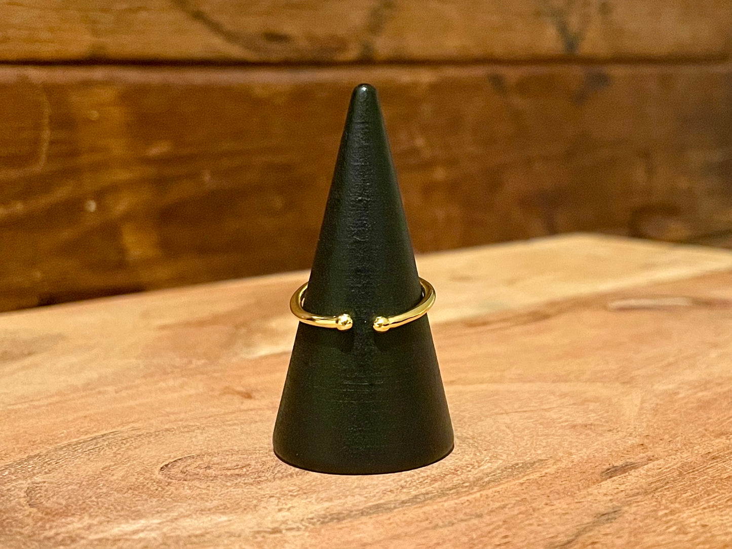 Evil Eye Ring Black-Adjustable