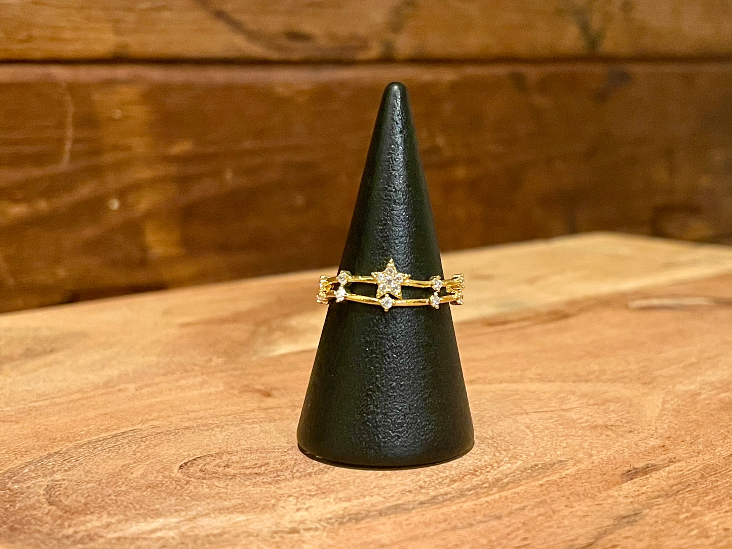Gold Micro Pave Star - Adjustable