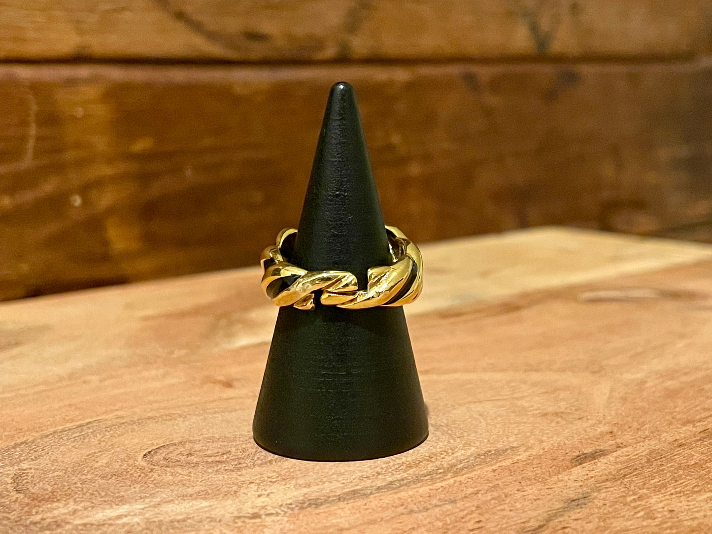Gold and Black Statement Ring-Adjustable