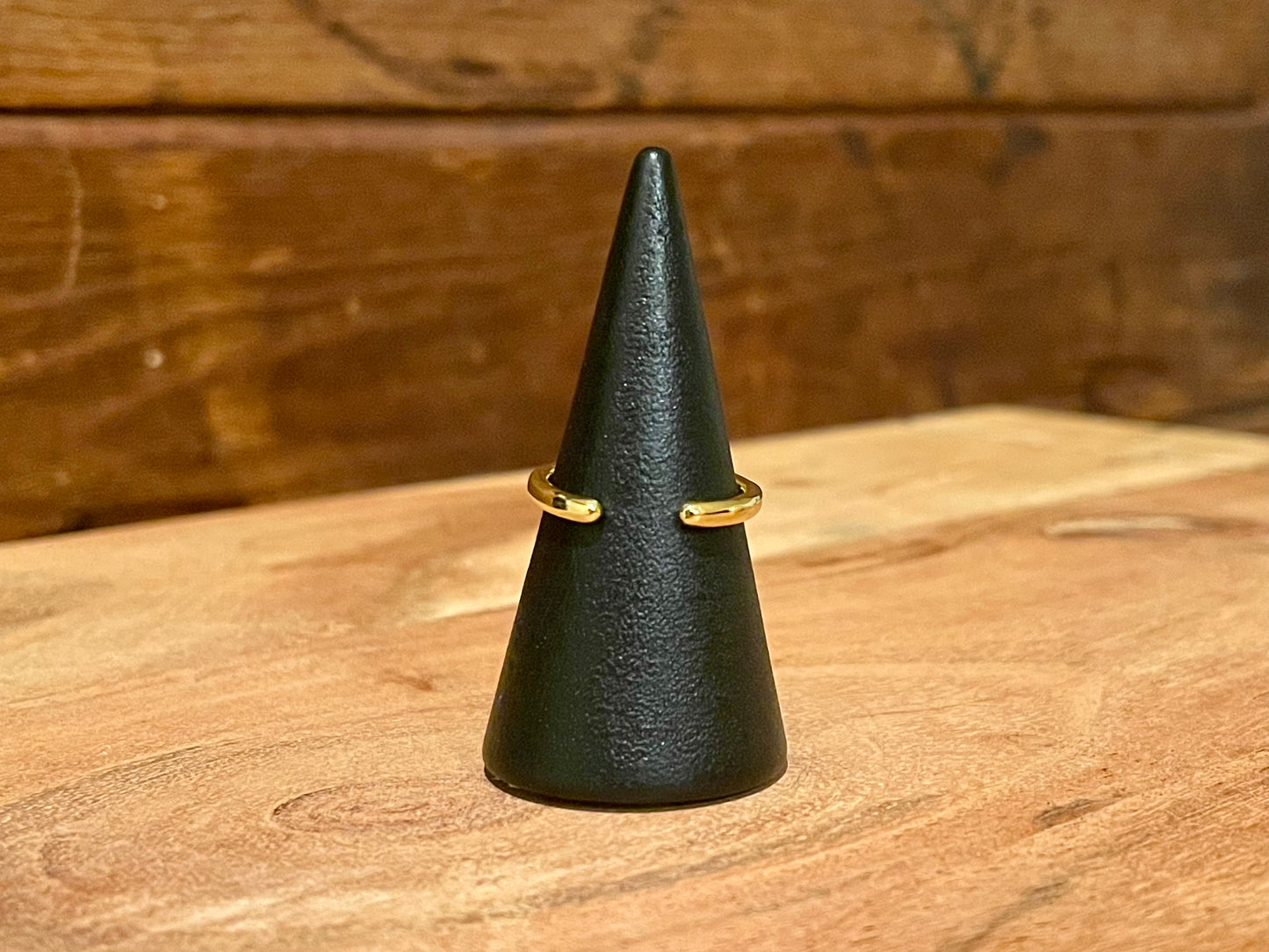 Gold Micro Pave Lotus Ring-Adjustable
