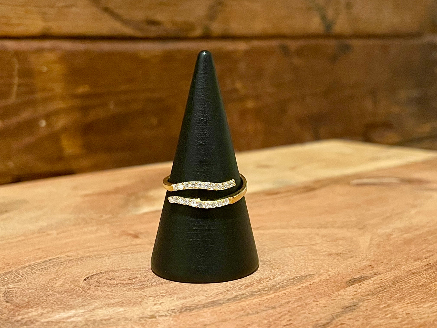 Open Micro Pave Ring-Adjustable