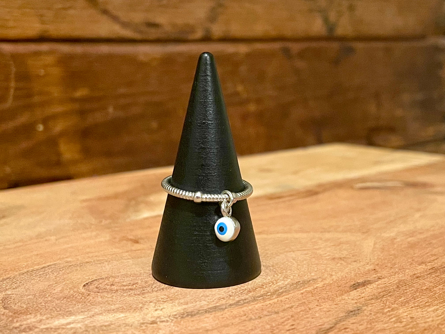Evil Eye Charm Ring-Size 7